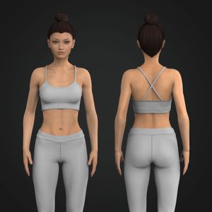 Ladies Strappy Low Cut Sports Bra