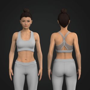 Ladies Strappy Mesh Y Back Sports Bra