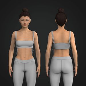 Ladies Strappy Ruched Drawstring Tube Top