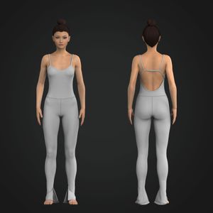 Ladies Strappy Split Hem Jumpsuit