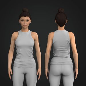 Ladies Tight Wide Racer Back Tank Top