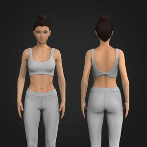 Ladies Twisted Back Sports Bra