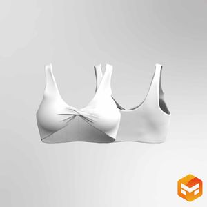 Ladies Twisted Sports Bra - 3D Garment