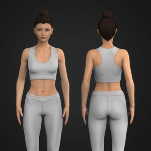 Ladies V Neck Sports Bra