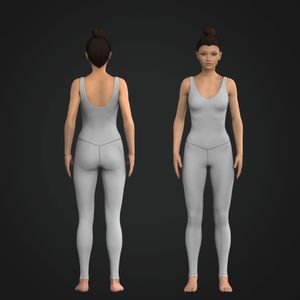 Ladies V Neckline Yoga Leotard