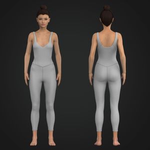 Ladies V-Shaped Neckline 25.00 Inch Inseam Bodysuit