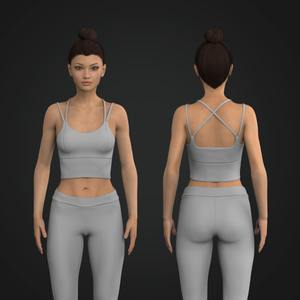 Ladies V-Shaped Neckline Interlocking Tank Top