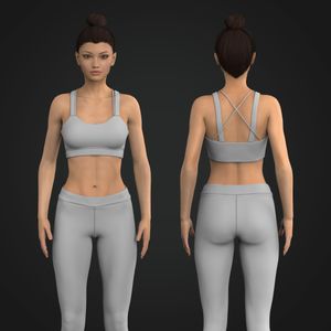 Ladies V-Shaped Neckline Yoga Sports Bra
