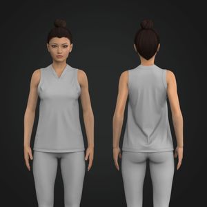 Ladies V-Shaped Sleeveless Top
