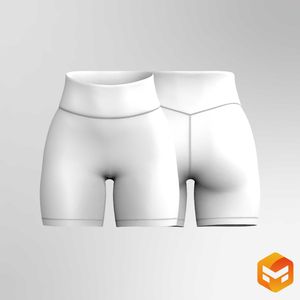 Ladies V-Shaped Waistband 6.00" Inseam Shorts - 3D Garment