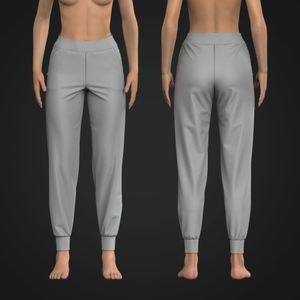Ladies Woven Cuff Bottom Athletic Joggers