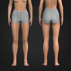 Ladies 2 Inch Inseam Athletic Shorts
