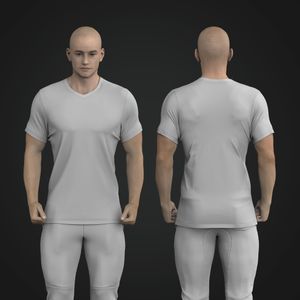 Mens Athletic V-Shaped Neckline Tee