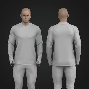 Mens Extended Saddle Sleeve Tee