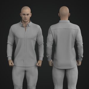 Mens Fitted Dress Shirt