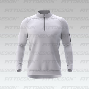 Mens High Neck Long Sleeve Quarter Zip Smart Mockup