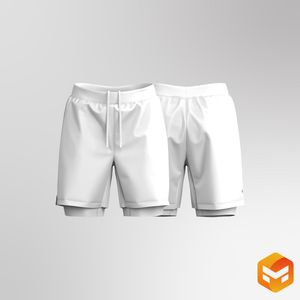 Mens Layered Shorts - 3D Garment