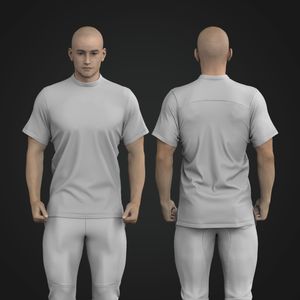 Mens Mock Neck Tee