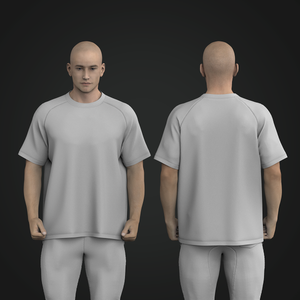 Mens Oversized Short Sleeve Raglan Tee