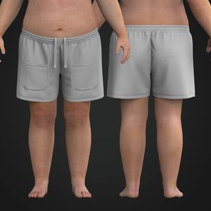 Mens Plus Size Patch Pocket Relaxed Shorts