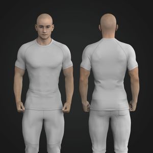 Mens Raglan Short Sleeve Compression Tee