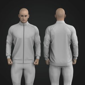 Mens Raglan Sleeve Cadet Collar Full Zip