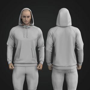 Mens Raglan Sleeve High Neck Pull Over Hoodie