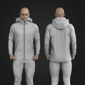 Mens Raglan Sleeve Panelled High Neck Performance Hoodie