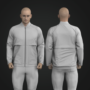 Mens Raglan Sleeve Technical Bomber Jacket