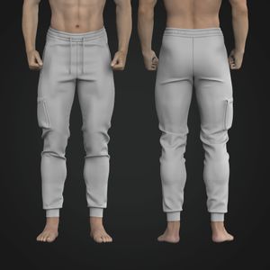 Mens Relaxed Fit Cargo Pocket Joggers