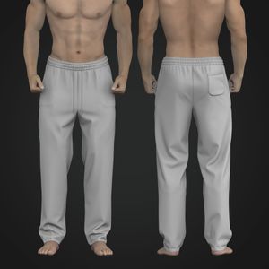 Mens Relaxed Wide Leg Pants