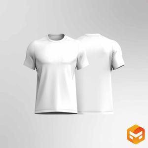 Mens Saddle Sleeve Performance Tee - 3D Garment