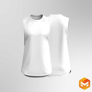 Mens Scallop Bottom Cut Off - 3D Garment
