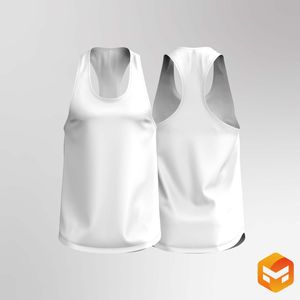 Mens Scallop Bottom Stringer - 3D Garment