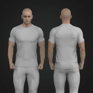 Mens Seamless Compressed Short Sleeve Tee