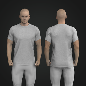 Mens Seamless Short Sleeve Set In Sleeve Straight Bottom Hem Performance Tee