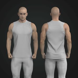 Mens Seamless Wide Racer Back Tank Top
