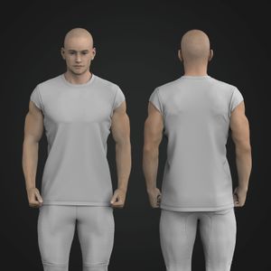 Mens Set In Sleeve Cap Sleeve Performance Tee