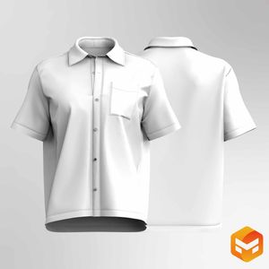 Mens Set In Sleeve Collar Shirt - 3D Garment