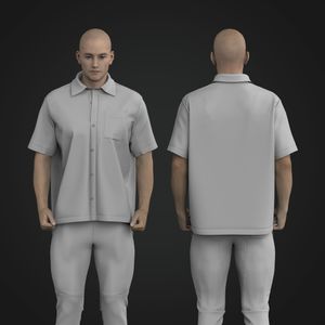 Mens Set In Sleeve Collar Shirt