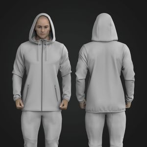 Mens Set In Sleeve Full Zip Athletic Jacket