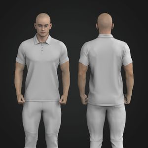 Mens Set In Sleeve Polo Collar Performance Tee