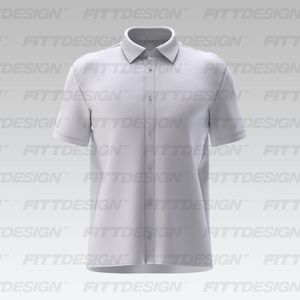 Mens Short Sleeve Fitted Dress Shirt Smart Mockup