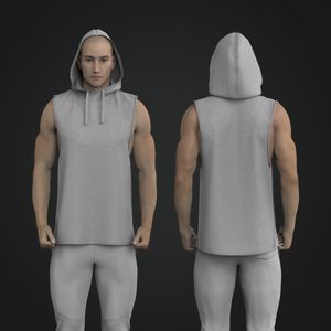 Mens Sleevless Oversized Hoodie