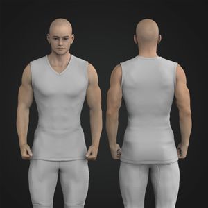 Mens V-Shaped Neckline Undergarment Tank Top