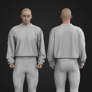 Unisex Raw Hem Finishing Sweater