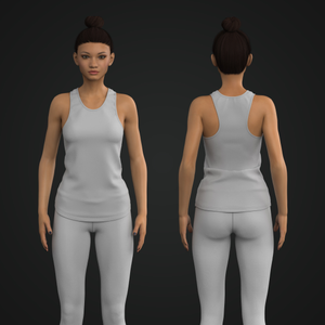 Womens Scallop Bottom Tank Top